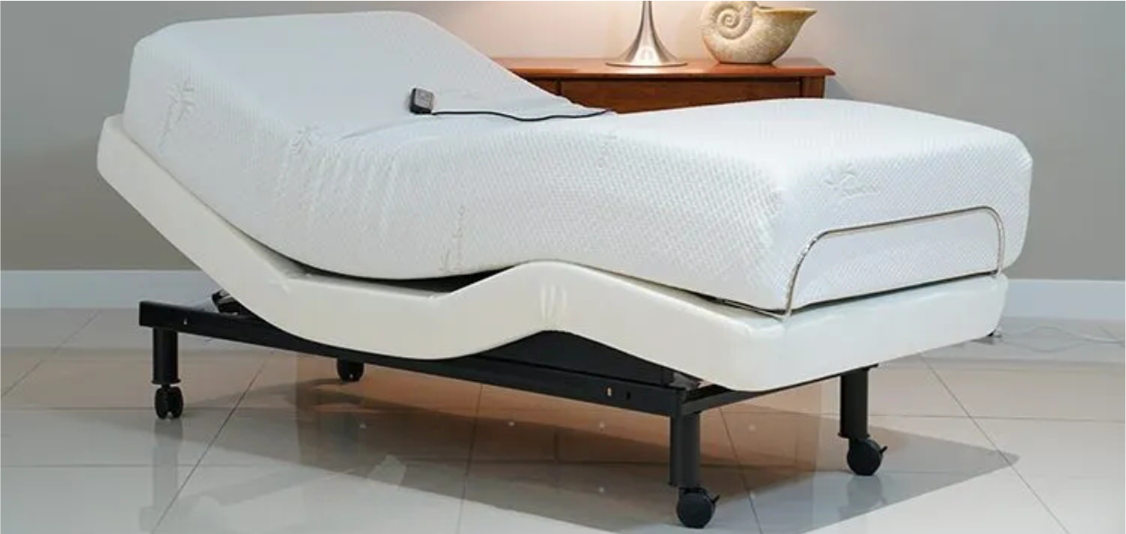 Electropedic adjustable bed that looks like a regular bed
